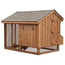 Back view of Quaker 6x10 Combination Chicken Coop